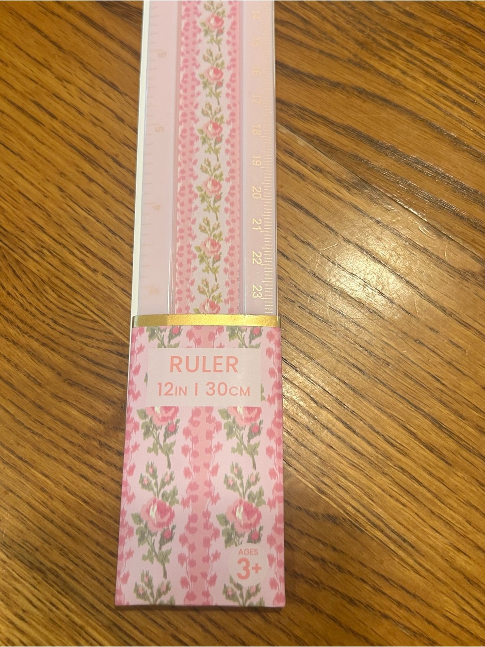 LoveShackFancy x Target Yoobi Pink Floral Decorative 12in Ruler - Picture 3 of 3
